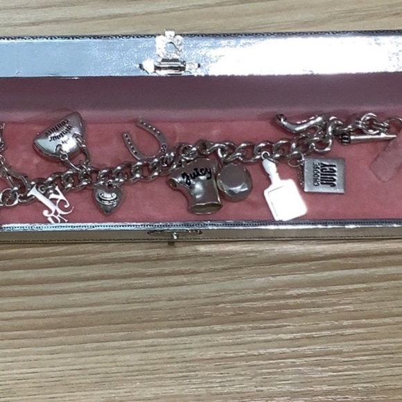 NEW Y2K Juicy Couture STERLING SILVER Charm Bracelet RARE HTF 925 NEW WITH BOX - Picture 6 of 8